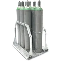 Bauer Stahlflaschenpalette SFP 8 für 8 Flaschen, Tragfähigkeit 700 kg