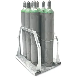 Bauer Stahlflaschenpalette SFP 8 für 8 Flaschen, Tragfähigkeit 700 kg