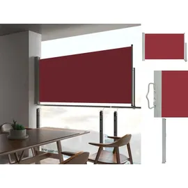 vidaXL Ausziehbare Seitenmarkise 60 x 300 cm rot