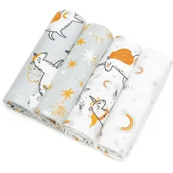 T-TOMI Cloth Diapers Unicorns Stoffwindeln 76x76 cm 4 St.