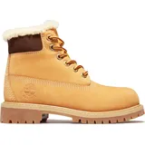 Timberland 6 Inch Premium Waterproof Shearling Lined Klassische Stiefel, Gelb wheat