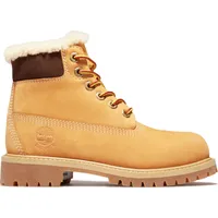 Timberland 6 Inch Premium Waterproof Shearling Lined Klassische Stiefel, Gelb wheat