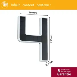 Paulmann Hausnummernleuchte Solar 4 Schwarz