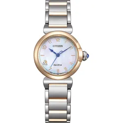 Citizen L Eco-Drive Eco-Drive Technologie" EM1136-87D" - perlmutt weiß,bicolor (roségolden) - 26mm