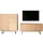 Home Affaire Wohnwand HOME AFFAIRE "Lund, moderne Anbauwand, Wohnzimmer-Set in Stone Oak", beige (stone oak), B:280cm H:40cm T:137cm, Holzwerkstoff, Kastenmöbel-Sets, Wohnwand, enthält Lowboard und Highboard