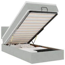 vidaXL Ottoman-Bett 90 x 200 cm Hellgrau