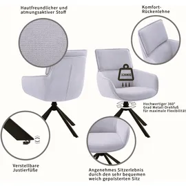 OTTO home Esszimmerstuhl Cusey Polyester grau 2er-Set