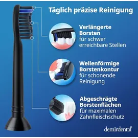 demirdental Aktivkohle Aufsteckbürste 8 St.