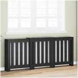 vidaXL Heizkörperabdeckung Schwarz Eiche 205 x 21,5 x 83,5 cm