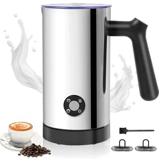 ahlsen Elektrischer Milchaufschäumer, 4-in-1 Heiß- und Kaltaufschäumer – 8,4 oz/130 ml Milchwärmer, für Latte, Cappuccino,