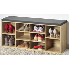 KESPER Schuhschrank 103,5 x 48 x 29,5 cm Sonoma Eiche / braun