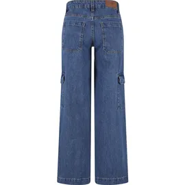 URBAN CLASSICS Ladies Low Waist Cargo Denim - Blau