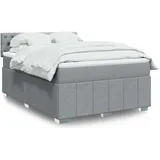 vidaXL Boxspringbett 180 x 200 cm Hellgrau