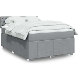 vidaXL Boxspringbett 180 x 200 cm Hellgrau