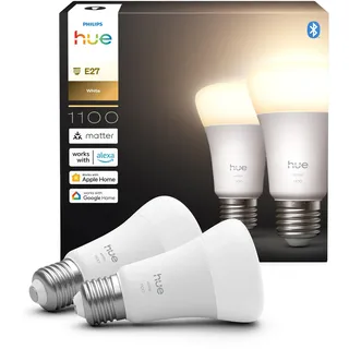 Philips Hue W 1100 A60 E27 75 W warmweiß 2 St.