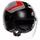 AGV Eteres Scaglieri Jethelm - Matt Schwarz/Grau/Rot / XL
