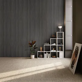Tectake Wandpaneel Akustik Sonic Schwarz 4 St. 50 x 110 cm