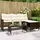 vidaXL Gartensofa in L-Form Loungesofa braun