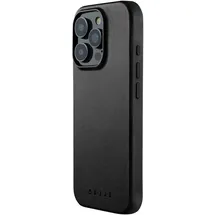 Mujjo iPhone 16 Pro Leder Case MagSafe schwarz