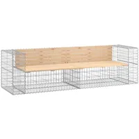 deluke Gartenbank Gabionen INO 244 × 71 × 65,5 cm