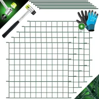 Kesser KESSER® Teichzaun Gartenzaun Steckzaun Komplettset Metall Zaunelemente Inkl.