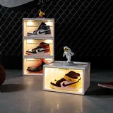 LED Sneaker Box | Schuhaufbewahrung Transparent | Schuhbox Stapelbar |