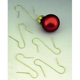 IDENA Riffelmacher Christbaumkugeln Christbaumschmuck Aufhänger S Haken gold