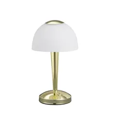 Schicke 4,5W LED Tischleuchte Arbeitszimmer Touch Messing poliert TRIO 529990103