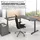 bümö Eckschreibtisch 160 x 160 cm Graphit / Silber