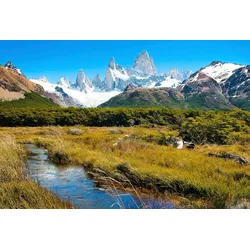Fototapete PAPERMOON "Berge in Patagonien", bunt (mehrfarbig), B:4m L:2,6m, Vlies, Tapeten