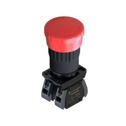 Rs Pro Not-Aus-Schalter Kunststoff Pilzkopf, Rot Ø 22mm 2 Öffner Drehfreigabe, Taster + Schalter