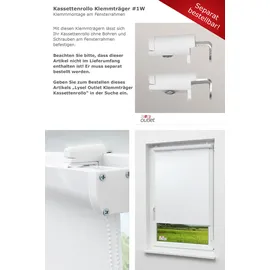 Lysel Outlet - Kassettenrollo Tageslicht Reinweiß, (B x H) 80cm x 175cm in weiß/reinweiß