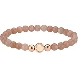 Armband LIEBESKIND BERLIN "Schmuck Geschenk Armkette Zugarmband, Edelsteine", rosa (roségoldfarben, rosa, rosa), Armbänder, Damen, Edelstahl-Polyurethan, Edelstahl, Polyurethan, mit Edelsteinen