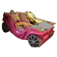 Xlmoebel Autobett Neues Prinzessinnenmädchenbett aus Holz für das Kinderzimmer (Kinderbett), Hergestellt in Europa rosa