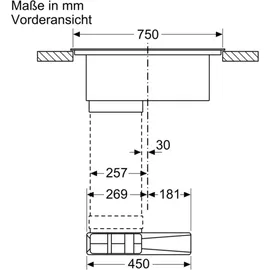 Neff V58NHQGA7 Induktionskochfeld mit Kochfeldabzug Autark (V58NHQ4L0 + Z861SB2)