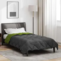 vidaXL Sommerdecke Grün und Anthrazit 200 x 155 cm Mikrofaser