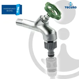 tecuro Auslaufventil 1/2 Zoll silberfarben