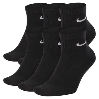 Nike Everyday Cushioned Knöchelsocken 6er Pack schwarz/weiß 34-38