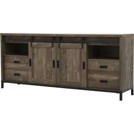 omg design Sideboard Stanley 220 x 95 x 45 cm Braun