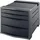 Esselte Organizer Schubladenset Vivida 4-tlg. schwarz