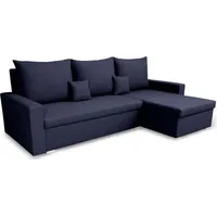 Ecksofa mit Schlaffunktion MONDO - Marineblau - Blau