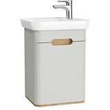 Vitra Sento Waschtisch-Möbel-Set 65981 50x37,5x68,5cm, Türanschlag rechts, hellgrau matt, Dekor
