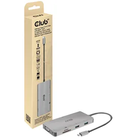 Club 3D USB Gen 1 Typ-C 9-in-1 Hub mit HDMI, VGA SD/Micro SD Kartenslots