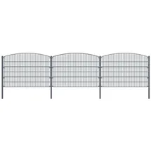 Home Deluxe Doppelstabmattenzaun Set 2 x 10 m anthrazit