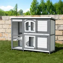 My Animal Kleintierstall MH-02 48 x 48 x 108 cm grau/weiß