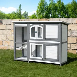 My Animal Kleintierstall MH-02 48 x 48 x 108 cm grau/weiß