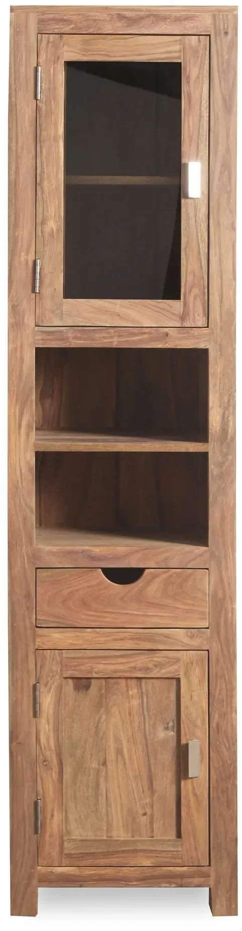 WOLFMÖBEL Hochschrank Yoga Holz Braun Sheesham