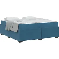 VidaXL Bettrahmen mit Matratze Dunkelblau 180 x 200 cm