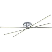 Trio LED-Deckenleuchte Tiriac Nickel matt