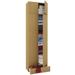 VCM Morgenthaler Aktenschrank »Vandol« 5 OH mit Aufsatz mit Schublade braun, 70x238x39 cm